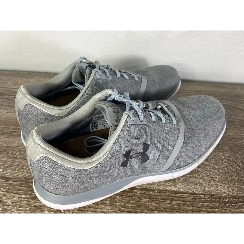 Under Armour Performance SL Sunbrella 9.5 Gray Waterproof Spikeless Golf Shoes